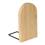 Maxbell Bamboo Book Ends Durable Bookend Desktop Organizer for Home Office Large