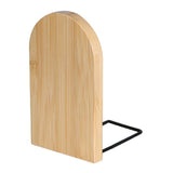 Maxbell Bamboo Book Ends Durable Bookend Desktop Organizer for Home Office Large