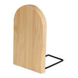 Maxbell Bamboo Book Ends Durable Bookend Desktop Organizer for Home Office Large