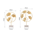 Maxbell Ginkgo Biloba Ornament Figurine Hollowed for Living Room Cabinet Porch S