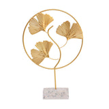 Maxbell Ginkgo Biloba Ornament Figurine Hollowed for Living Room Cabinet Porch S