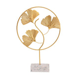 Maxbell Ginkgo Biloba Ornament Figurine Hollowed for Living Room Cabinet Porch S