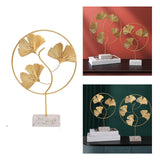 Maxbell Ginkgo Biloba Ornament Figurine Hollowed for Living Room Cabinet Porch S