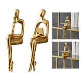 Maxbell Thinker Resin Statues Collectible Sculpture Abstract Figurines Collection Think 5x9x23cm