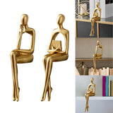 Maxbell Thinker Resin Statues Collectible Sculpture Abstract Figurines Collection Think 5x9x23cm