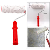 Maxbell Rubber Roller Decorative Wall Painting Patterned Paint Roller for Home Decor StyleC