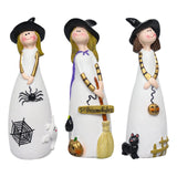 Maxbell Halloween Witch Figurine Adorable Witch Statue for Holiday Party Decoration Spider