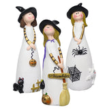 Maxbell Halloween Witch Figurine Adorable Witch Statue for Holiday Party Decoration Spider