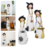 Maxbell Halloween Witch Figurine Adorable Witch Statue for Holiday Party Decoration Spider