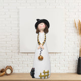 Maxbell Halloween Witch Figurine Adorable Witch Statue for Holiday Party Decoration Pumpkin