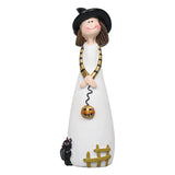 Maxbell Halloween Witch Figurine Adorable Witch Statue for Holiday Party Decoration Pumpkin