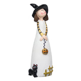 Maxbell Halloween Witch Figurine Adorable Witch Statue for Holiday Party Decoration Pumpkin