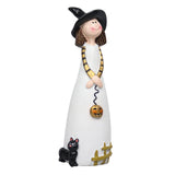Maxbell Halloween Witch Figurine Adorable Witch Statue for Holiday Party Decoration Pumpkin