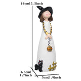 Maxbell Halloween Witch Figurine Adorable Witch Statue for Holiday Party Decoration Pumpkin