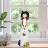 Maxbell Halloween Witch Figurine Adorable Witch Statue for Holiday Party Decoration Pumpkin