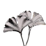 Maxbell Perpetual Calendar Date Display Exquisite for Decoration Table Top Ginkgo Leaf Silver