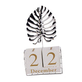 Maxbell Perpetual Calendar Date Display Exquisite for Decoration Table Top Turtle Shape Silver