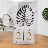 Maxbell Perpetual Calendar Date Display Exquisite for Decoration Table Top Turtle Shape Silver