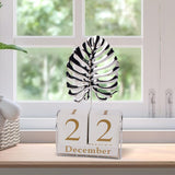 Maxbell Perpetual Calendar Date Display Exquisite for Decoration Table Top Turtle Shape Silver