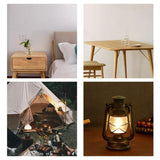 Maxbell Retro Style Oil Lantern Lamp Table Lamp Oil Lamps for Emergency Party Gold