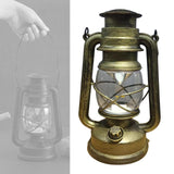 Maxbell Retro Style Oil Lantern Lamp Table Lamp Oil Lamps for Emergency Party Gold