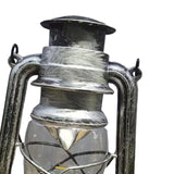 Maxbell Retro Style Oil Lantern Lamp Table Lamp Oil Lamps for Emergency Party Silver