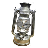 Maxbell Retro Style Oil Lantern Lamp Table Lamp Oil Lamps for Emergency Party Silver