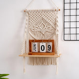 Maxbell Macrame Wall Hanging Shelf Floating Shelf Boho for Bedroom Living Room