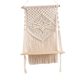 Maxbell Macrame Wall Hanging Shelf Floating Shelf Boho for Bedroom Living Room