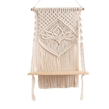 Maxbell Macrame Wall Hanging Shelf Floating Shelf Boho for Bedroom Living Room