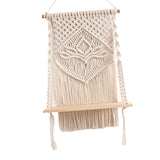 Maxbell Macrame Wall Hanging Shelf Floating Shelf Boho for Bedroom Living Room