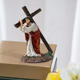Maxbell Religious Jesus Statue Figurine Holy Crosses for Living Room Decor Ornament