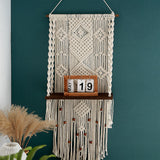 Maxbell Boho Wall Shelf Macrame Wall Decor Woven Rope Home Decor Bedroom Plant