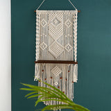 Maxbell Boho Wall Shelf Macrame Wall Decor Woven Rope Home Decor Bedroom Plant