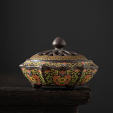 Maxbell Incense Coil Burner Incense Cones Holder Accents Glaze Decorative Censer