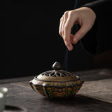 Maxbell Incense Coil Burner Incense Cones Holder Accents Glaze Decorative Censer