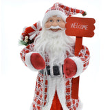 Maxbell Santa Figurine Standing Santa Doll Toy Christmas Ornaments for Collection StyleN