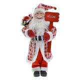 Maxbell Santa Figurine Standing Santa Doll Toy Christmas Ornaments for Collection StyleN