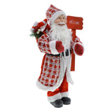 Maxbell Santa Figurine Standing Santa Doll Toy Christmas Ornaments for Collection StyleN