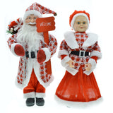 Maxbell Santa Figurine Standing Santa Doll Toy Christmas Ornaments for Collection StyleN
