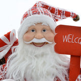 Maxbell Santa Figurine Standing Santa Doll Toy Christmas Ornaments for Collection StyleN