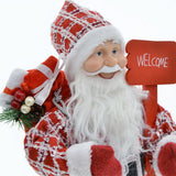 Maxbell Santa Figurine Standing Santa Doll Toy Christmas Ornaments for Collection StyleN