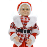 Maxbell Santa Figurine Standing Santa Doll Toy Christmas Ornaments for Collection StyleP