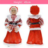 Maxbell Santa Figurine Standing Santa Doll Toy Christmas Ornaments for Collection StyleP