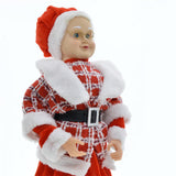 Maxbell Santa Figurine Standing Santa Doll Toy Christmas Ornaments for Collection StyleP