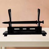 Maxbell Samurai Accessories Stand Wood Holder Rack Black Placing and Storing Durable 2 Layers