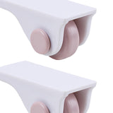 Maxbell 4x Mini Self Adhesive Caster Wheels Roller Sticky for Furniture Storage Box pink