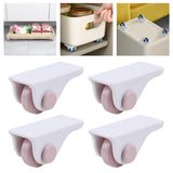 Maxbell 4x Mini Self Adhesive Caster Wheels Roller Sticky for Furniture Storage Box pink