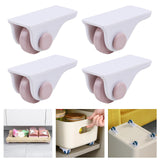 Maxbell 4x Mini Self Adhesive Caster Wheels Roller Sticky for Furniture Storage Box pink