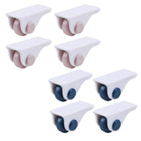 Maxbell 4x Mini Self Adhesive Caster Wheels Roller Sticky for Furniture Storage Box pink